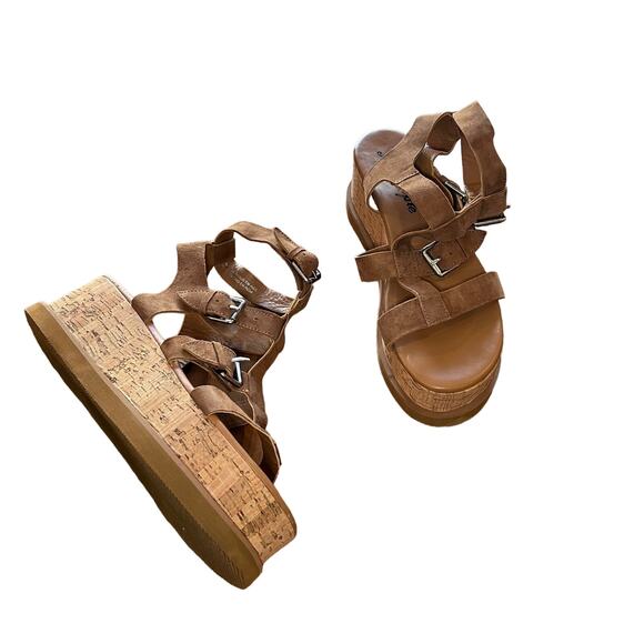 Free People Callie Cork Platform Sandals Size 7.5 US 38 EUR - Picture 3 of 9